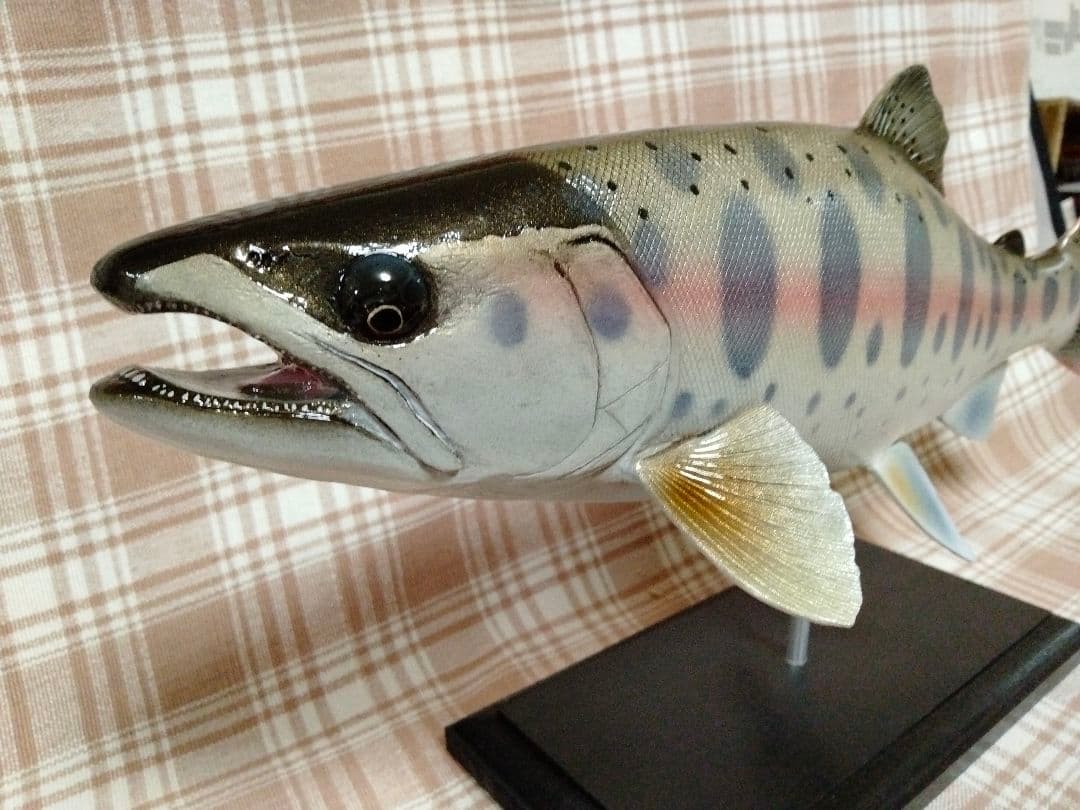 ハンドメイド　39cmヤマメ 魚模型　釣り　フィギュア　レプリカ　置物　オブジェ