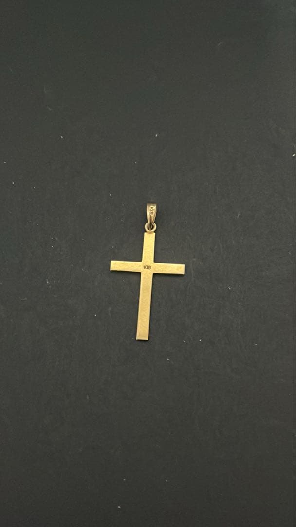 K18 18金 クロスペンダントトップ 約0.8g