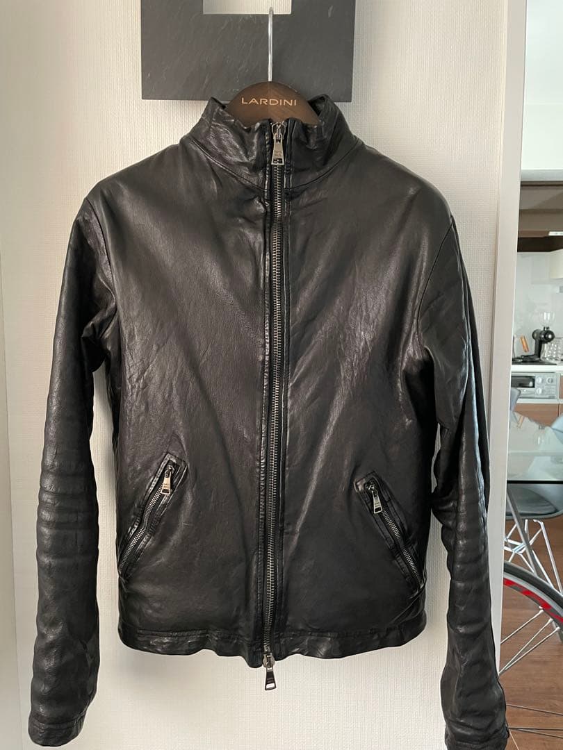 【美品】 伊製 GIORGIO BRATO レザージャケット ブラック 46