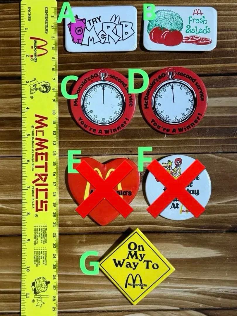 マクドナルド ヴィンテージ 缶バッジ 激レア 1 アメリカ