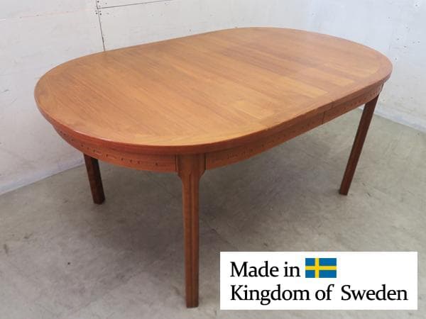 美品■ヴィンテージ■スウェーデン■北欧■TROEDS■チーク■ダイニングテーブル
