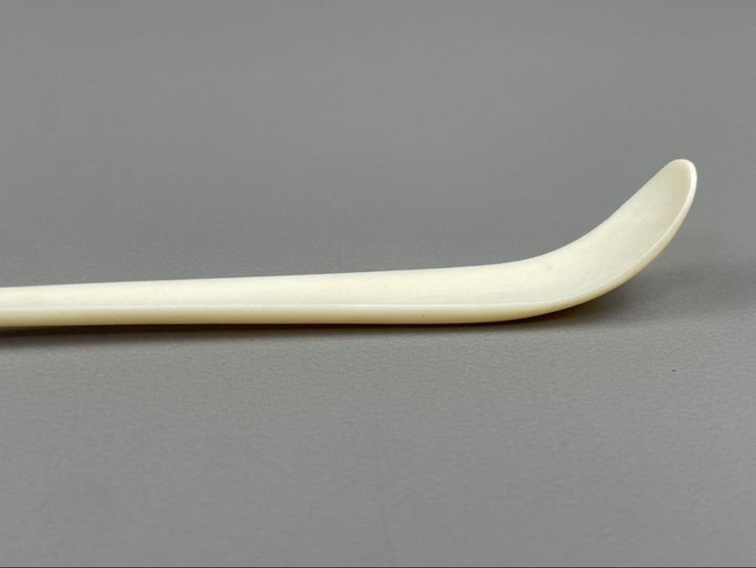 マンモス牙材茶杓 高級素材 白材 茶道具 煎茶 直径約18cm 重さ約4.6g