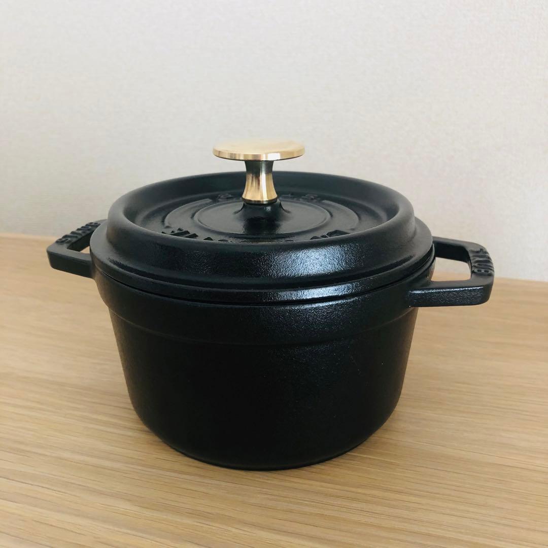 staub 14cm ピコ・ココット ラウンド ストウブ ブラック 黒