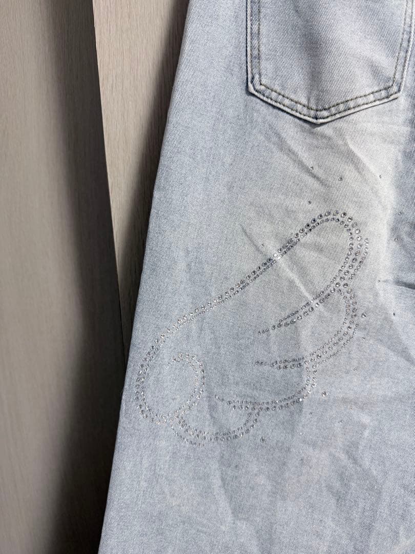 Pellicule ペリキュール　デニムパンツ　ライトブルー