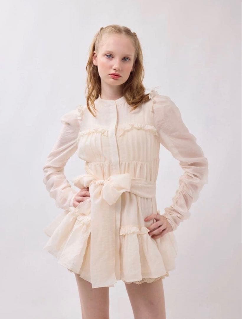 Treat Ürself シアーリボンフリルワンピース