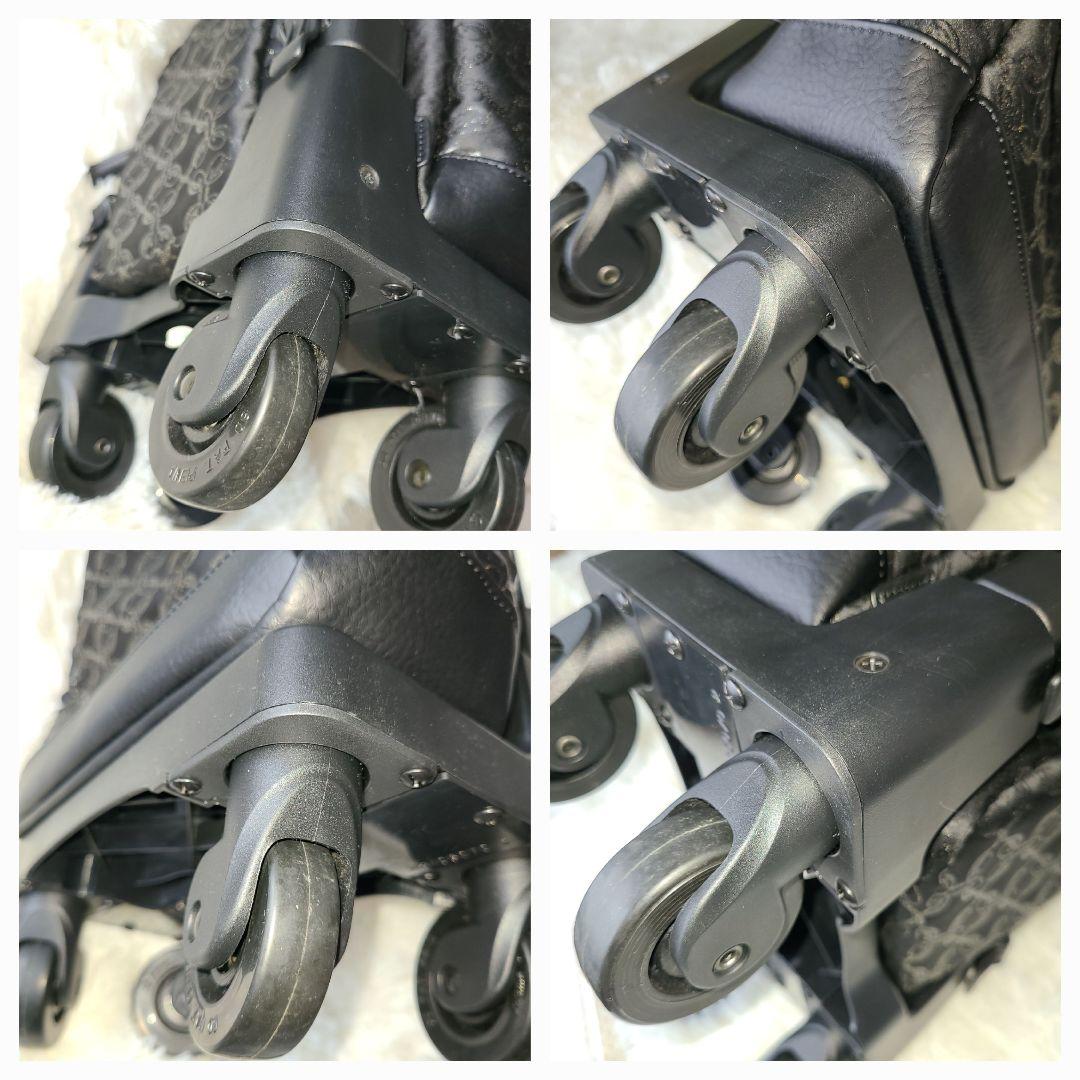 美品【スワニー】キャリーバッグ Sサイズ レース柄 ブラックラメ　MA-0027