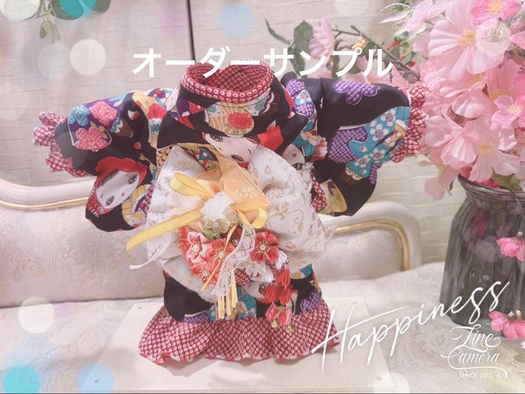 B403,pon2pan2☆オーダー☆犬お着物☆文化人形