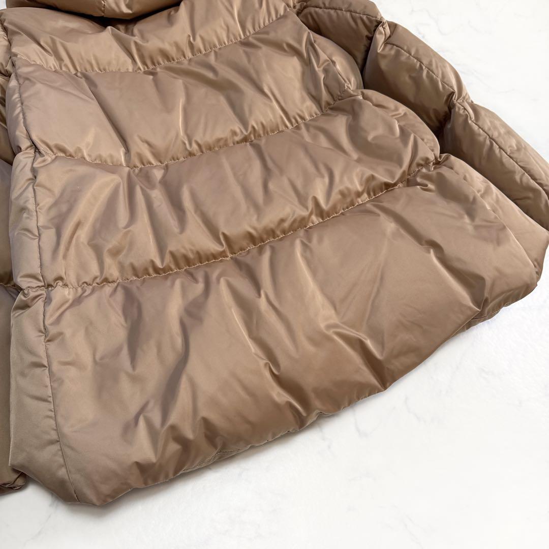 アナイ ANAYI マットサテンAラインダウンコート 36 キャメル