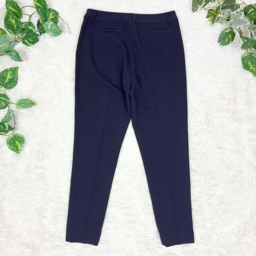 美品　ナチュラルビューティーベーシック　ノーカラー　パンツスーツ　セットアップ