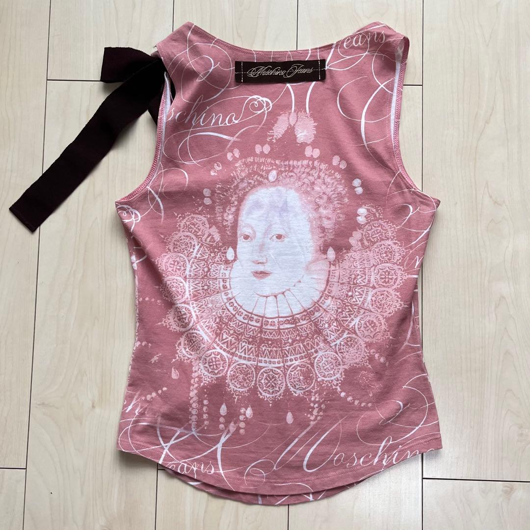 Y2K MOSCHINO モスキーノ リボン タンクトップ