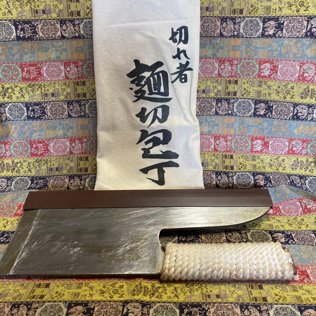 麺切り包丁　蕎麦切り包丁　30×12.5センチ 670グラム　使用品
