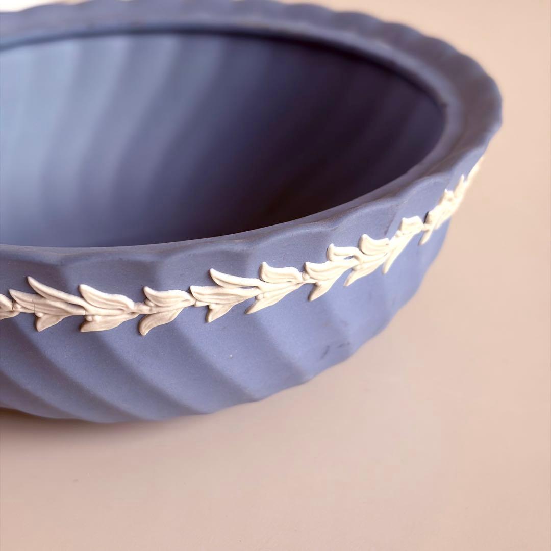 英国ヴィンテージ ウェッジウッド ジャスパーウェア 蓋付き 化粧箱 ペールブルー