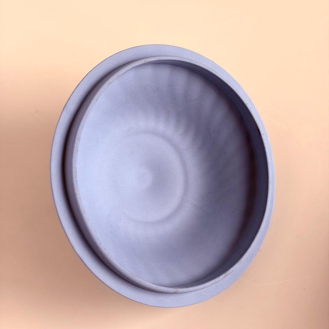 英国ヴィンテージ ウェッジウッド ジャスパーウェア 蓋付き 化粧箱 ペールブルー