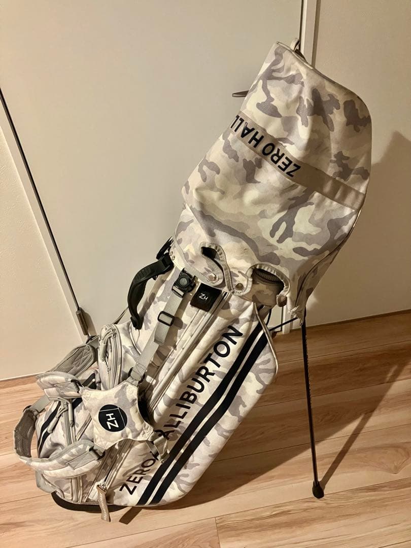 【レア:使用感有】ZERO HALLIBURTON ホワイトカモ　キャディバッグ