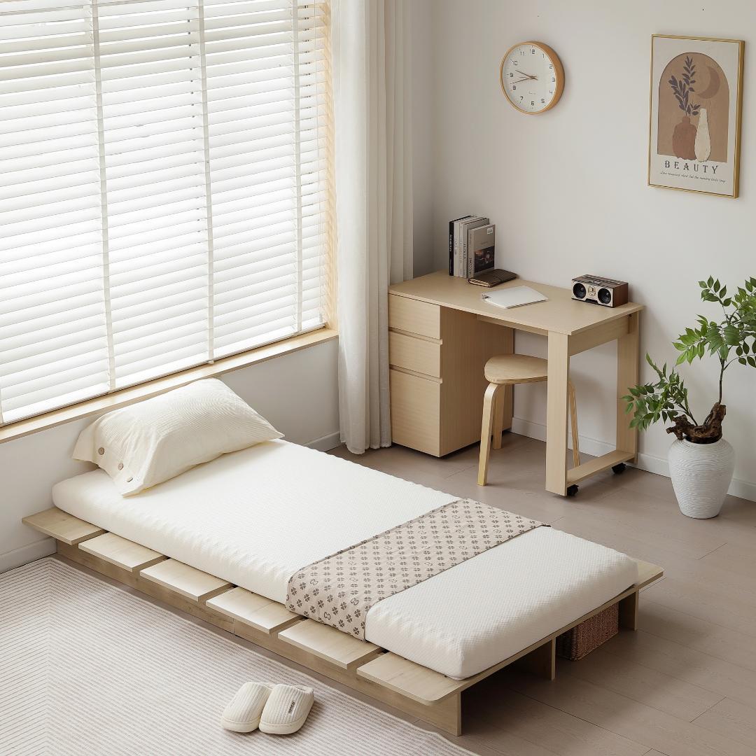 超人気【幅100cm】ベッドフレーム すのこベッド おしゃれ NATURAL