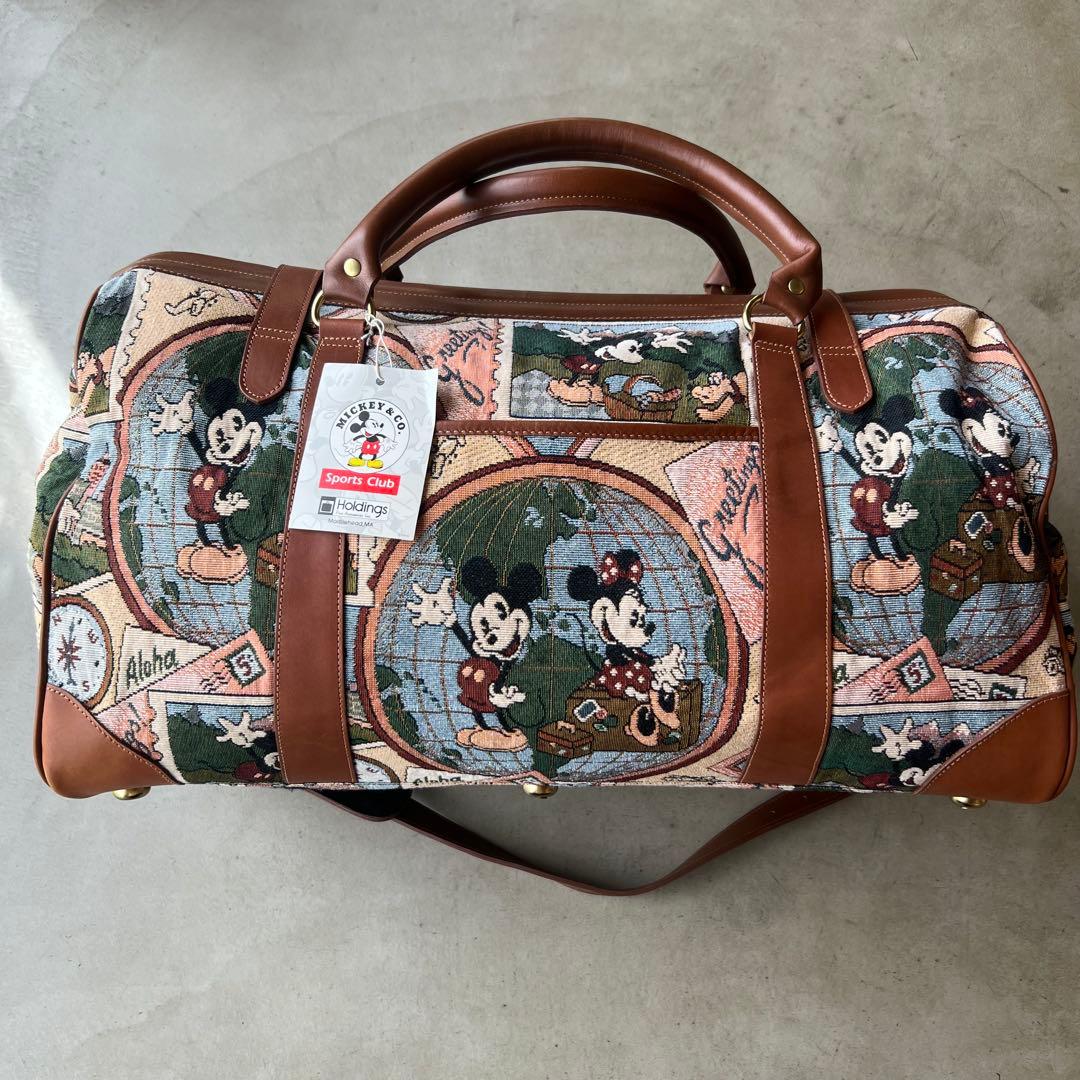 【Disney VINTAGE】ディズニー　ボストンバッグ　旅行カバン　ミッキー