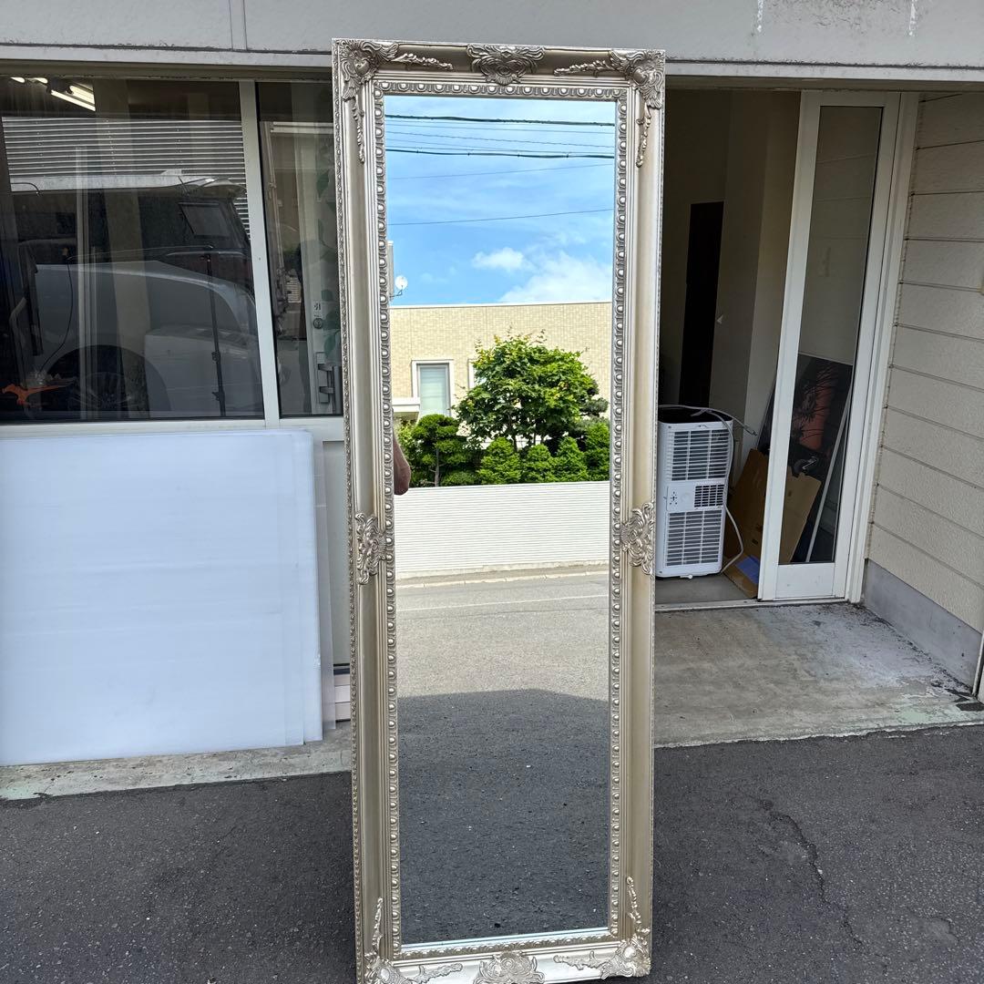 ☆イタリア製☆アンティーククラシック☆ゴールド☆スタンドミラー☆姿見　No.1
