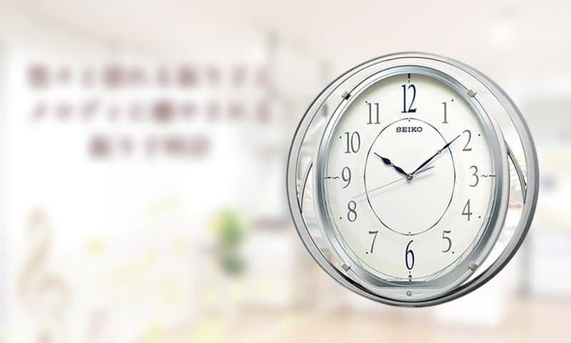 SEIKO 楕円形掛時計 シルバー