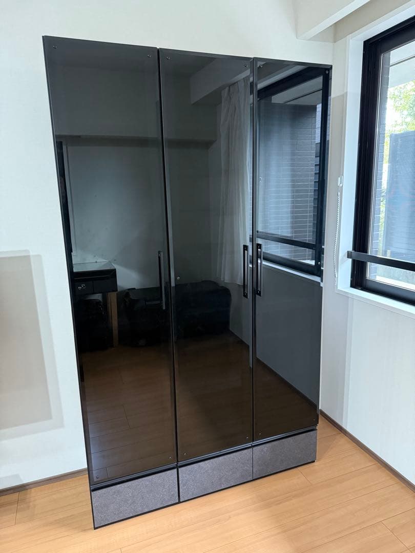 大型収納キャビネット黒