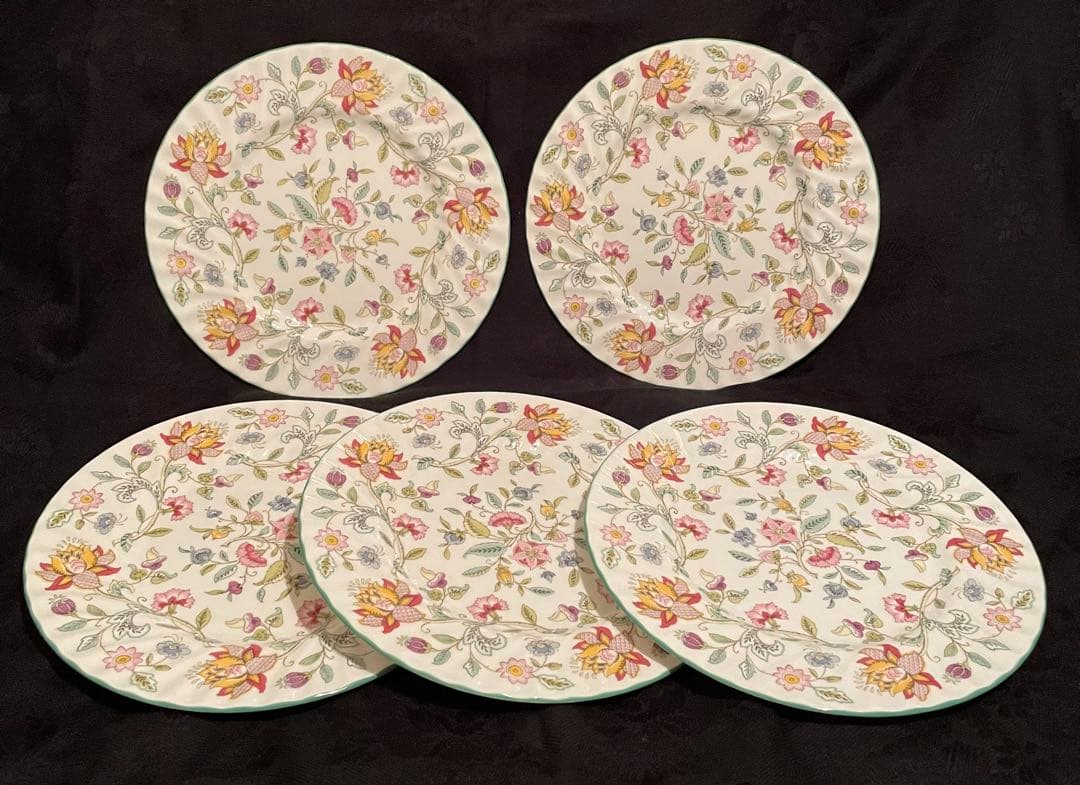 ミントン ハドンホール プレート 5枚セット 花柄 皿 約27cm