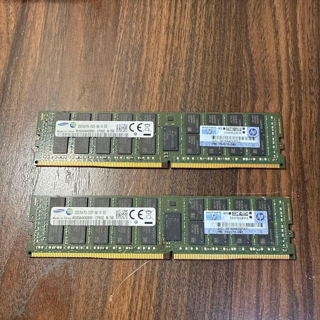 Samsung 32GB DDR4 メモリ 二点