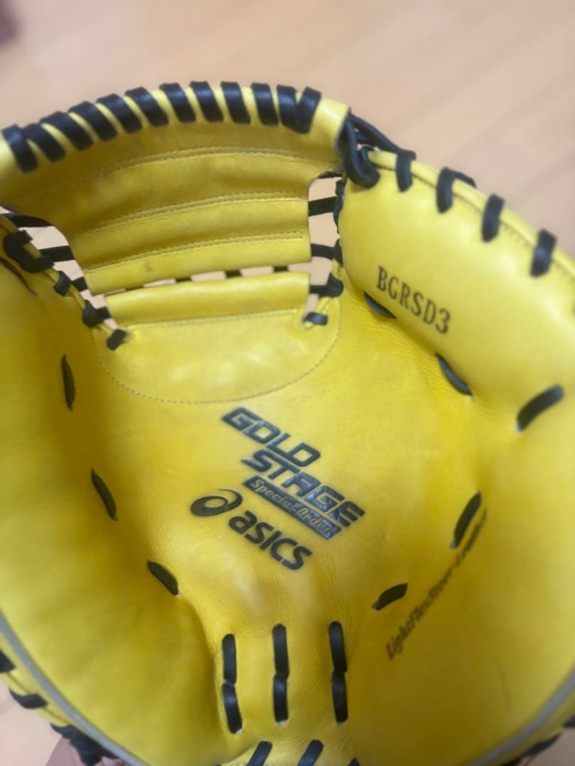 asics GOLDSTAGE スペシャルオーダー軟式グローブ イエロー