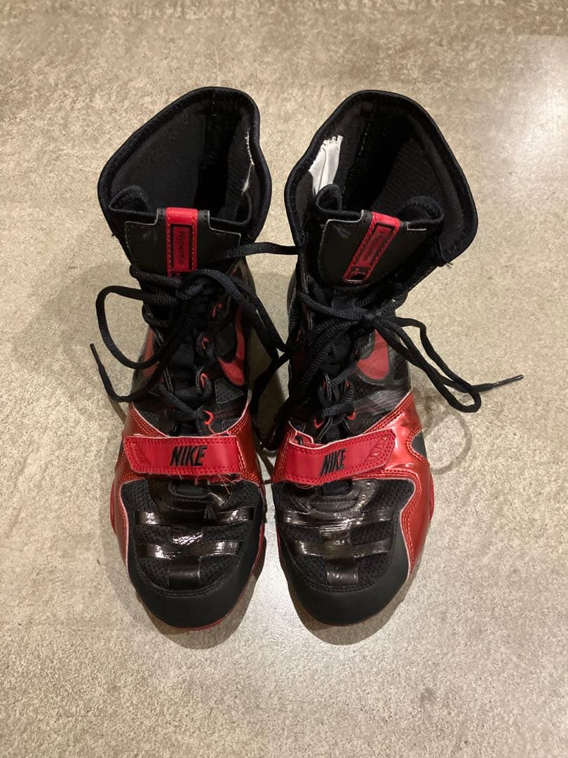 NIKE ハイパーKO ボクシングシューズ ブラック/レッド 27㎝