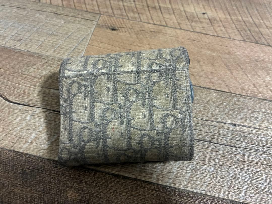 Christian Dior 三つ折り財布 グレー