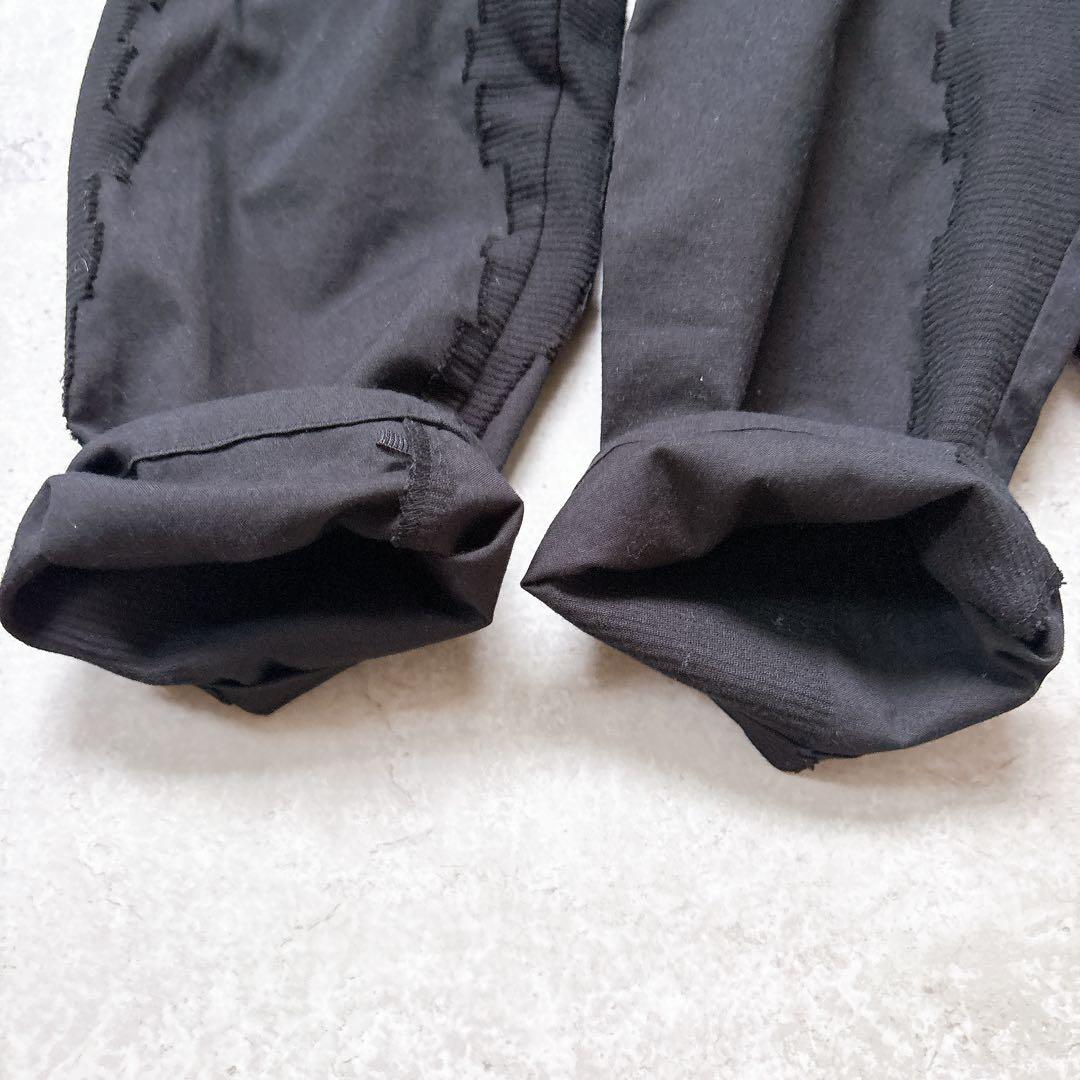 美品✨慈雨ジウ　薄手アシンメトリーコート　羽織り　シャツ　黒　ブラック　L