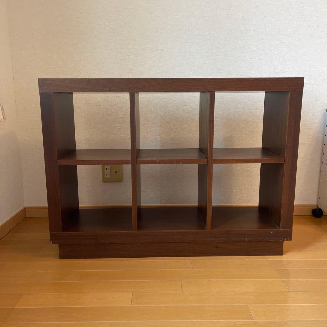 木製オープンシェルフ ダークブラウン 6棚　大塚家具
