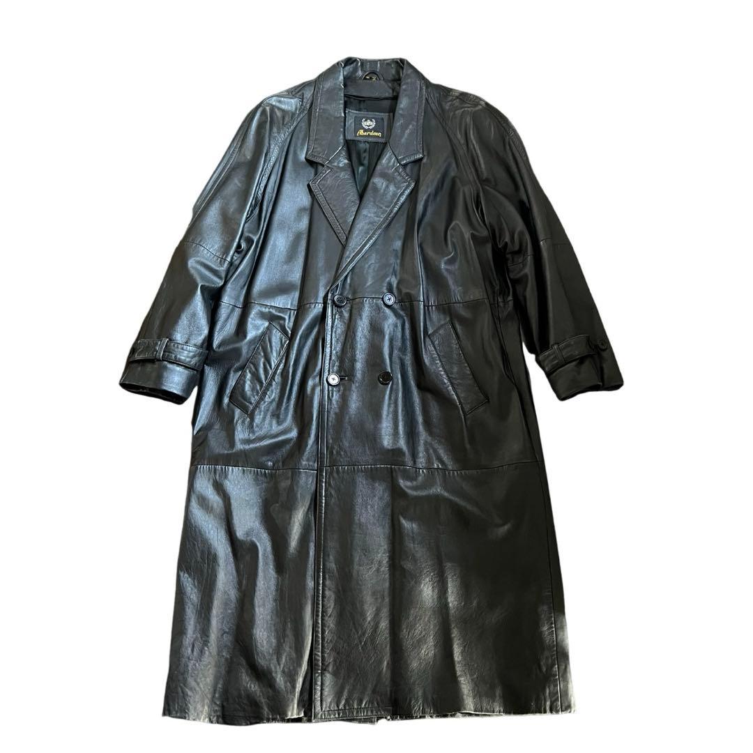 70s インド製 Aberdeen ロングレザーコート