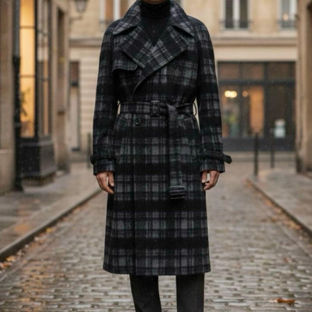 50Szロング100超 ベルト タリアトーレ L チェックTAGLIATORE