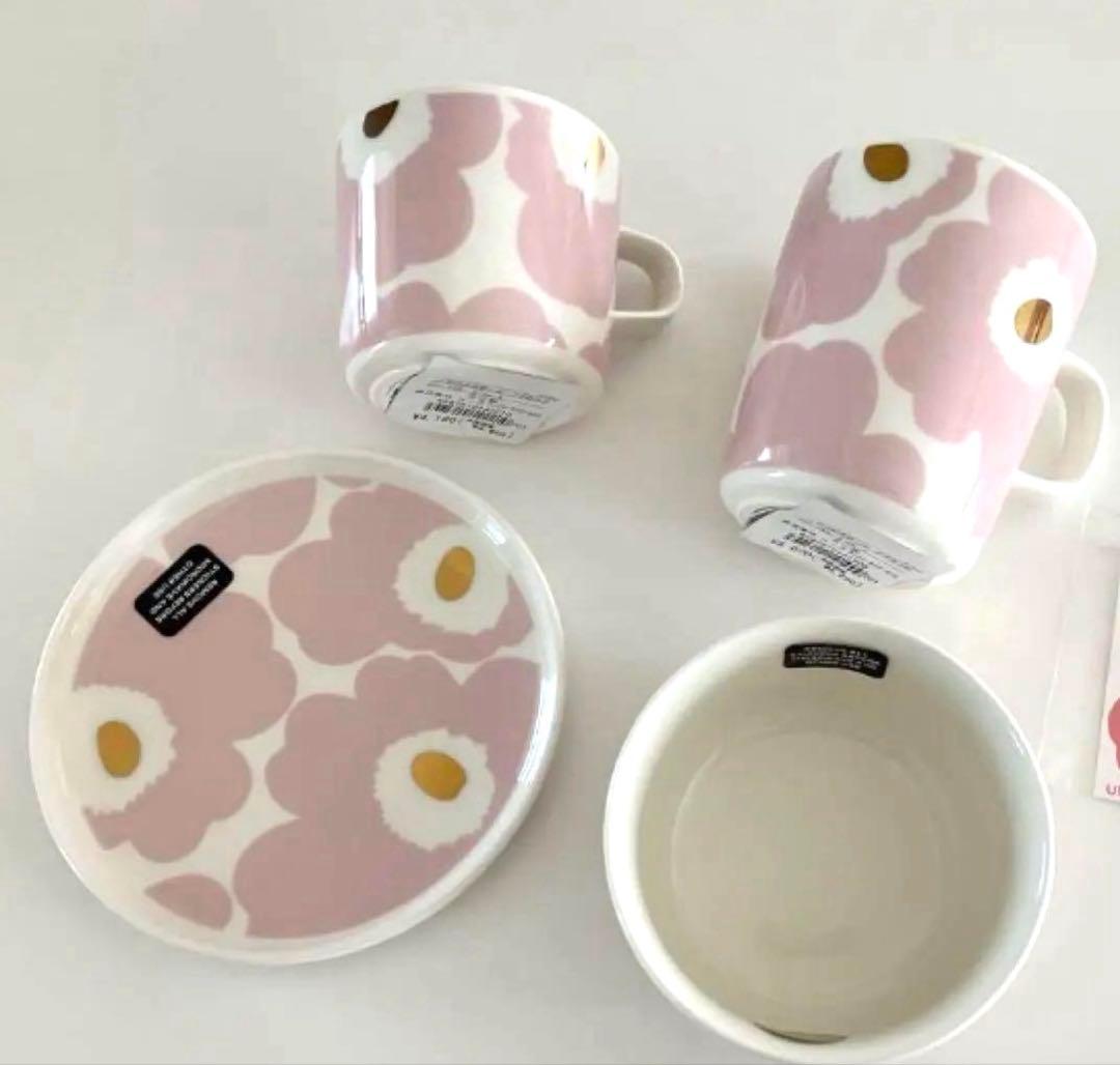 ♡新品♡ マリメッコ byR 特別商品　　　ピンクゴールド　食器4点セット