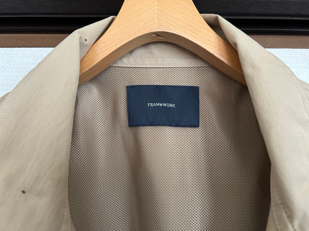 【美品】FRAMeWORK 撥水テントラインコート(38サイズ)