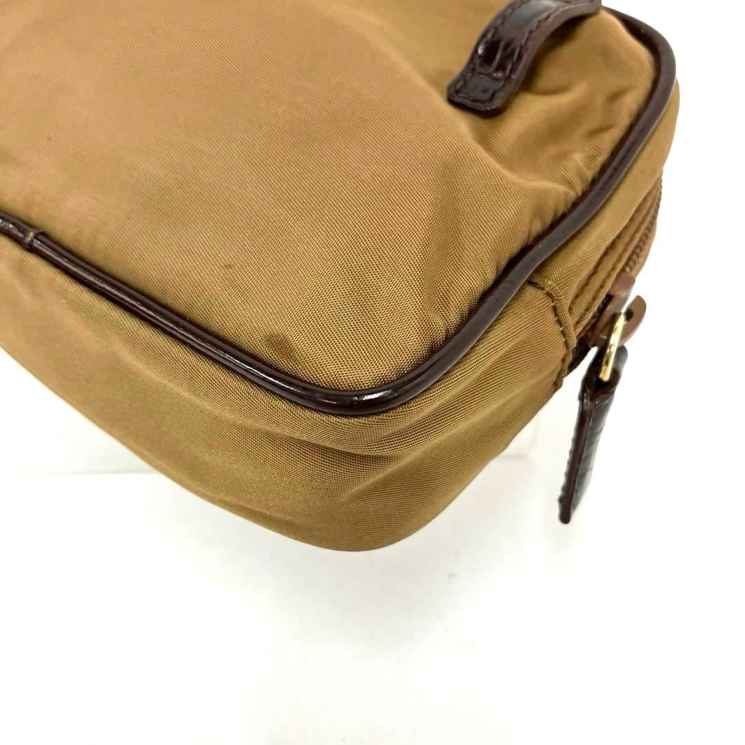 ヴィンテージ☆PRADA☆プラダ☆ウエストポーチ☆クロコ型押し☆ナイロン☆カーキ