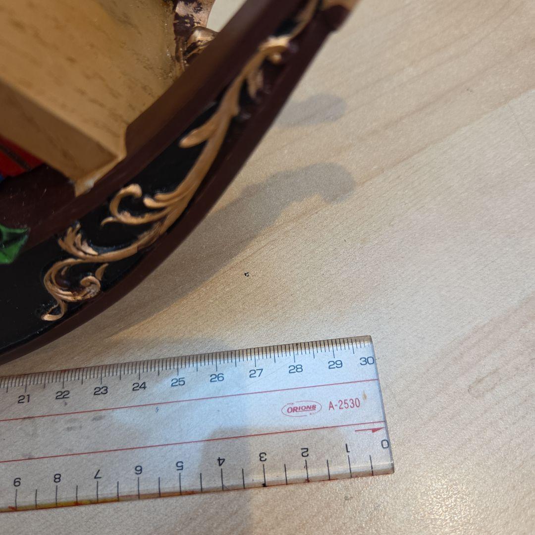 木製馬のロッキングホースクリスマス飾りオルゴール