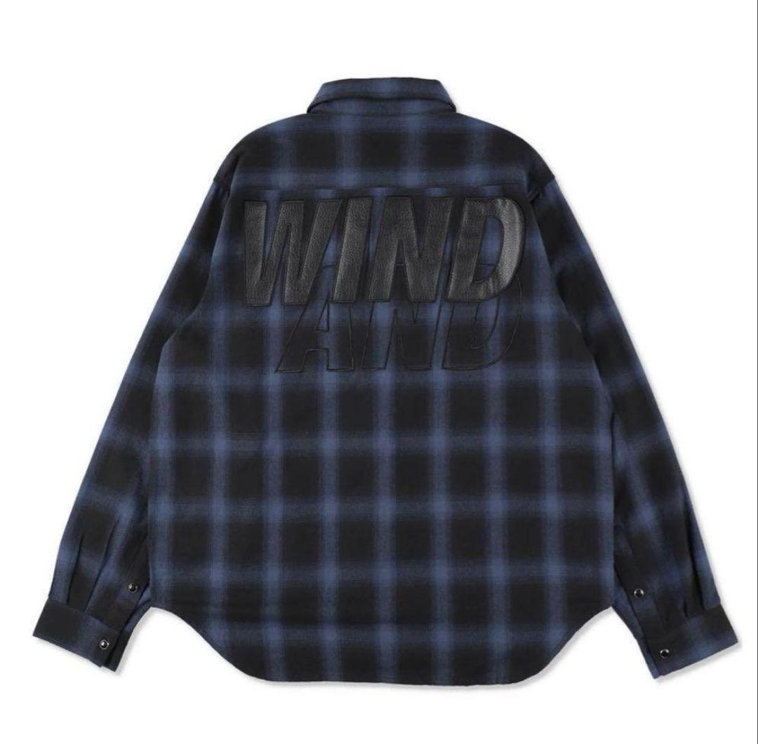 WIND AND SEA SEA刺繍チェックシャツ（M）