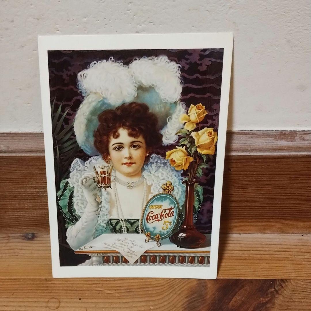 ★ビンテージCoca-Colaウッドフレームパブミラー