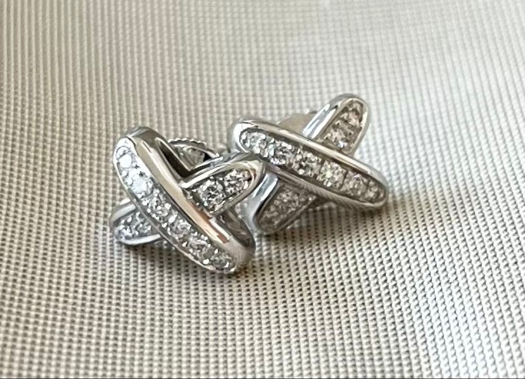 【CHAUMET】ショーメ Jeux de Liens K18ダイヤモンドピアス