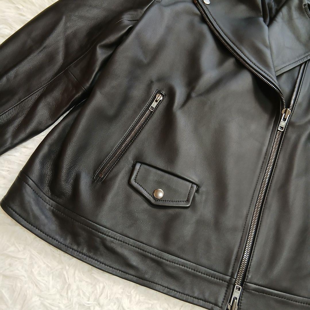 【極美品】【23区】希少　21AW　ラムレザー ダブルライダースジャケット