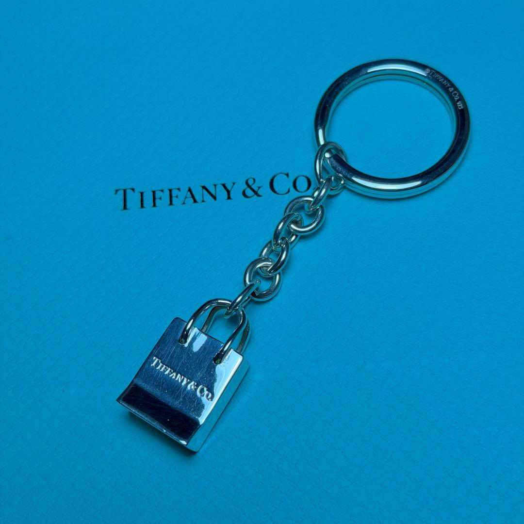 ☆レア・極美品☆ティファニー　ショッピングバックキーホルダー　シルバー　925