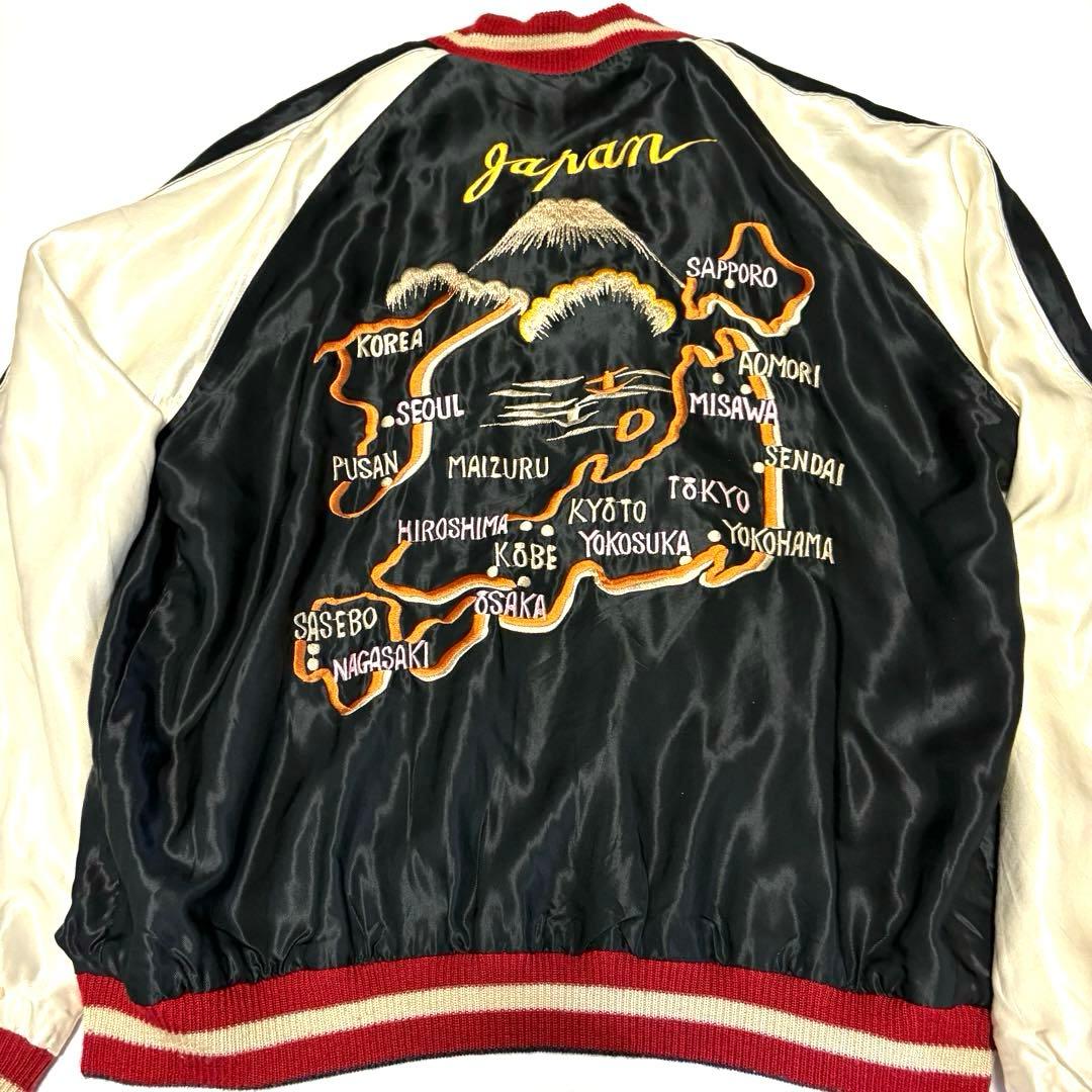 TAILOR東洋 アセテート リバーシブルスカジャン　龍　鷹