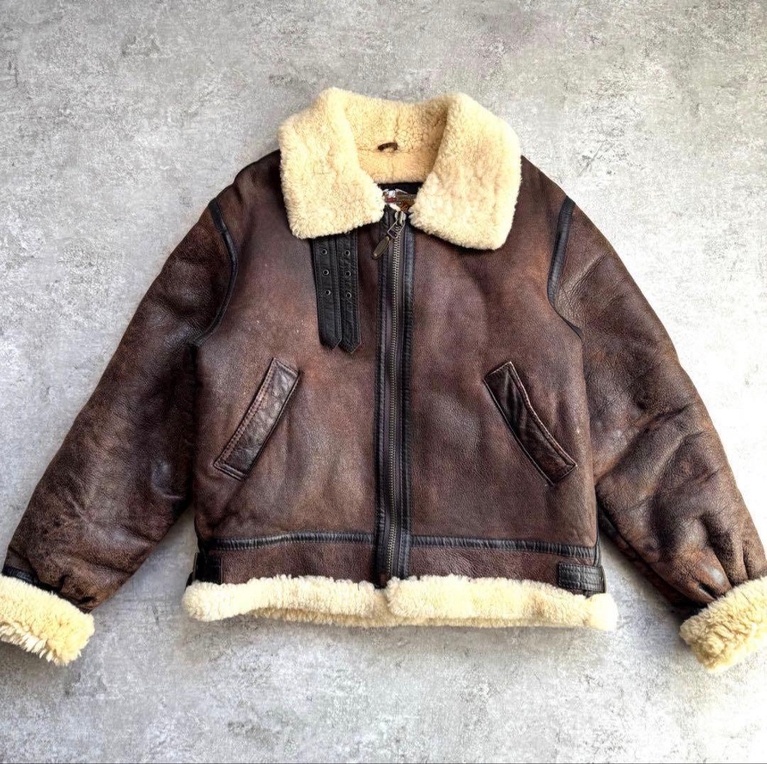 【超希少レア】名作 80s リアルレザームート ンB-3ジャケット