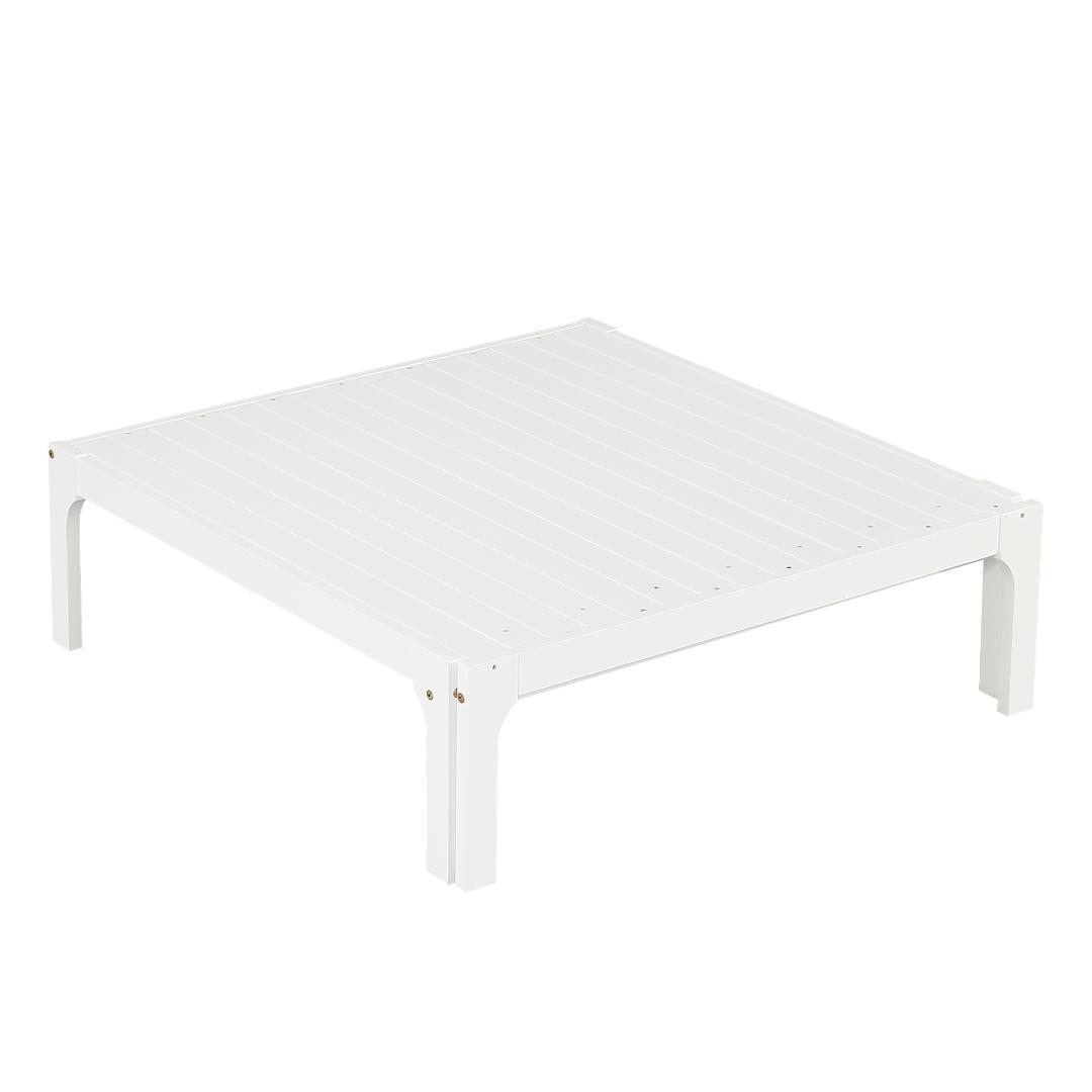 タイムセール！ソファベッド【ダークグレーマット付き】　長さは調節可能　WHITE