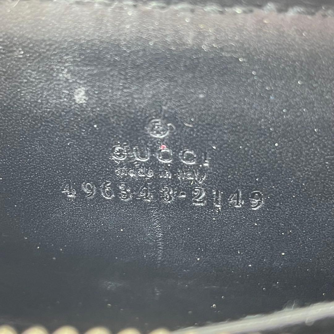 GUCCI ケース ラウンドジップ ナイトクーリエ GGスプリーム ロゴ入