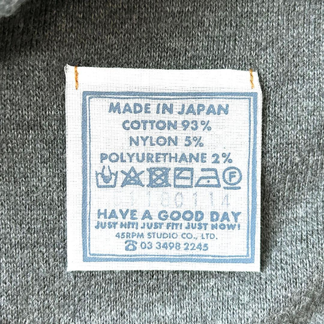 2993y美品 45R スムースオフタートルニットソー グレー L 現行タグ