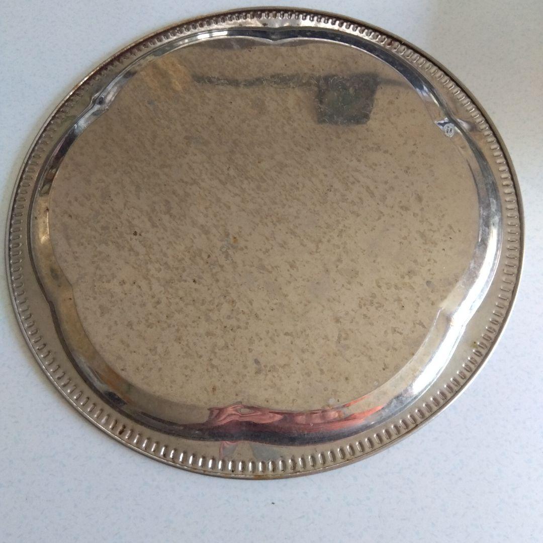 ステンレスパーティー大皿 6枚セット 　丸型4枚　楕円型　2枚エレガント