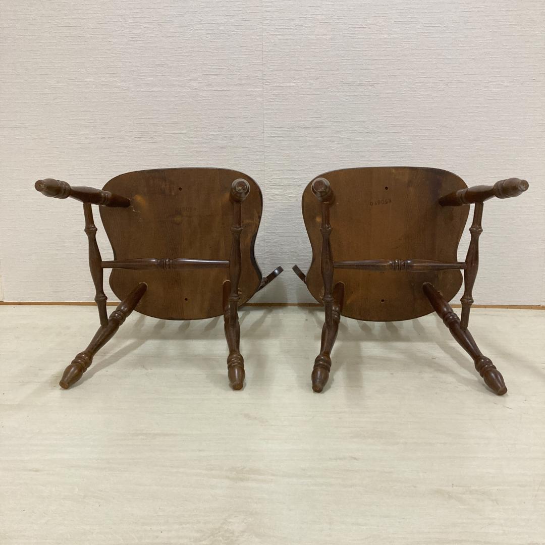 【柏木工】ダイニングチェア　 ウィンザーチェア 木製　椅子　２脚セット