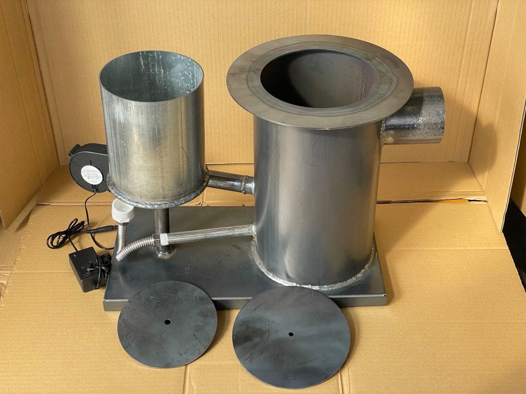 廃油ストーブ　耐熱塗装無し　送風機付き