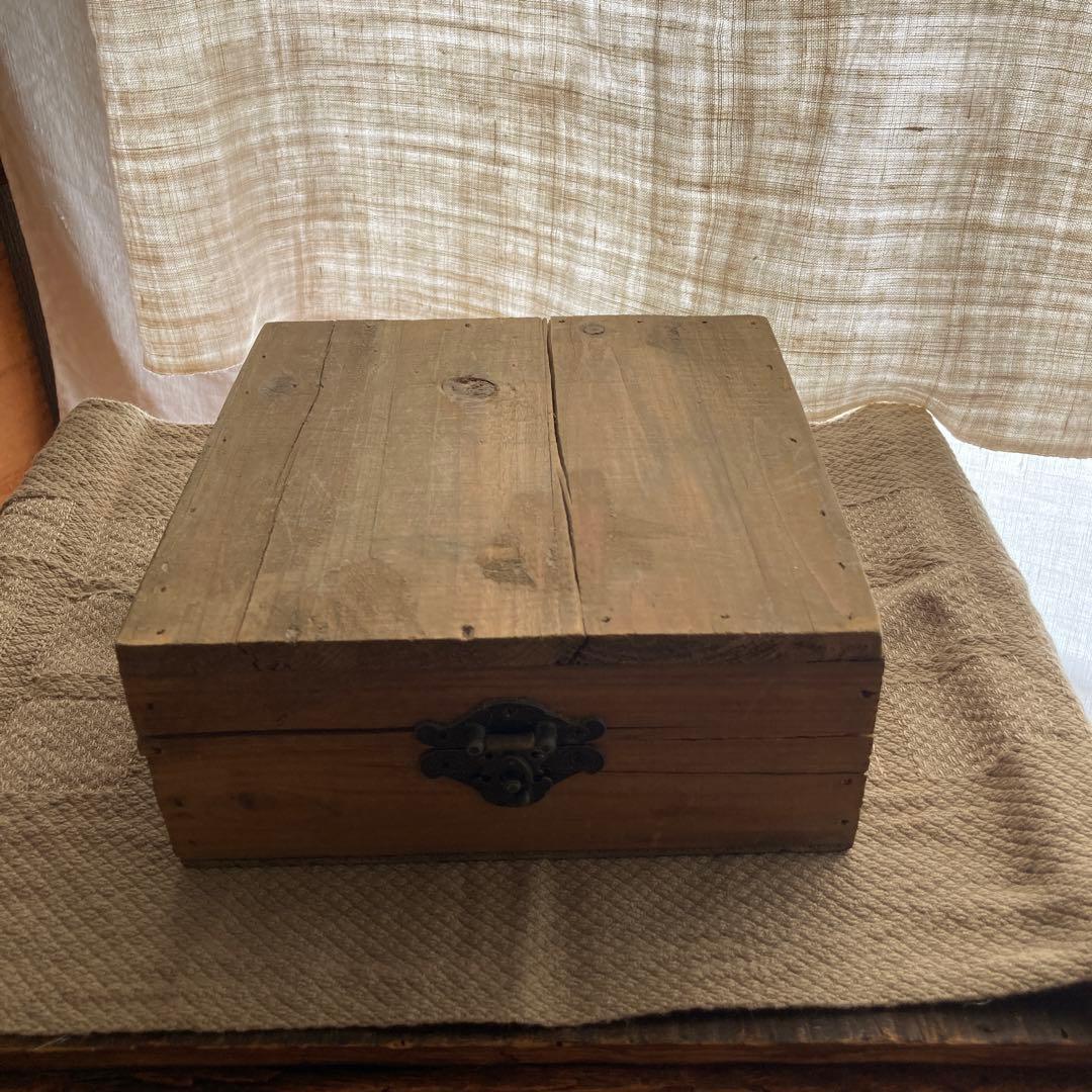 フランスアンティーク木箱＆オリーブのペン立て